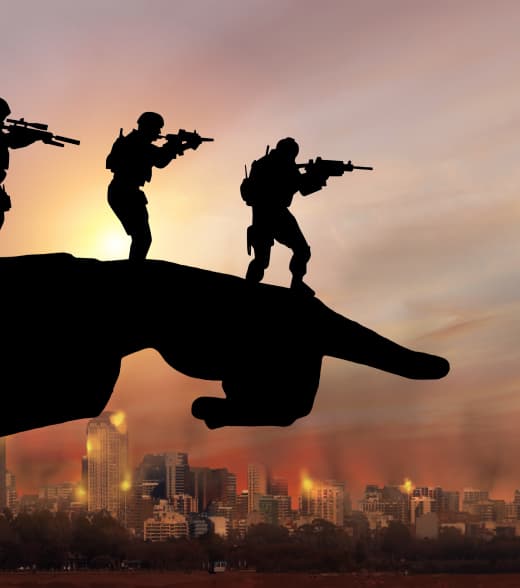 Soldiers on ridge